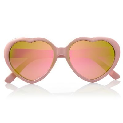 Mini girls pink heart sunglasses